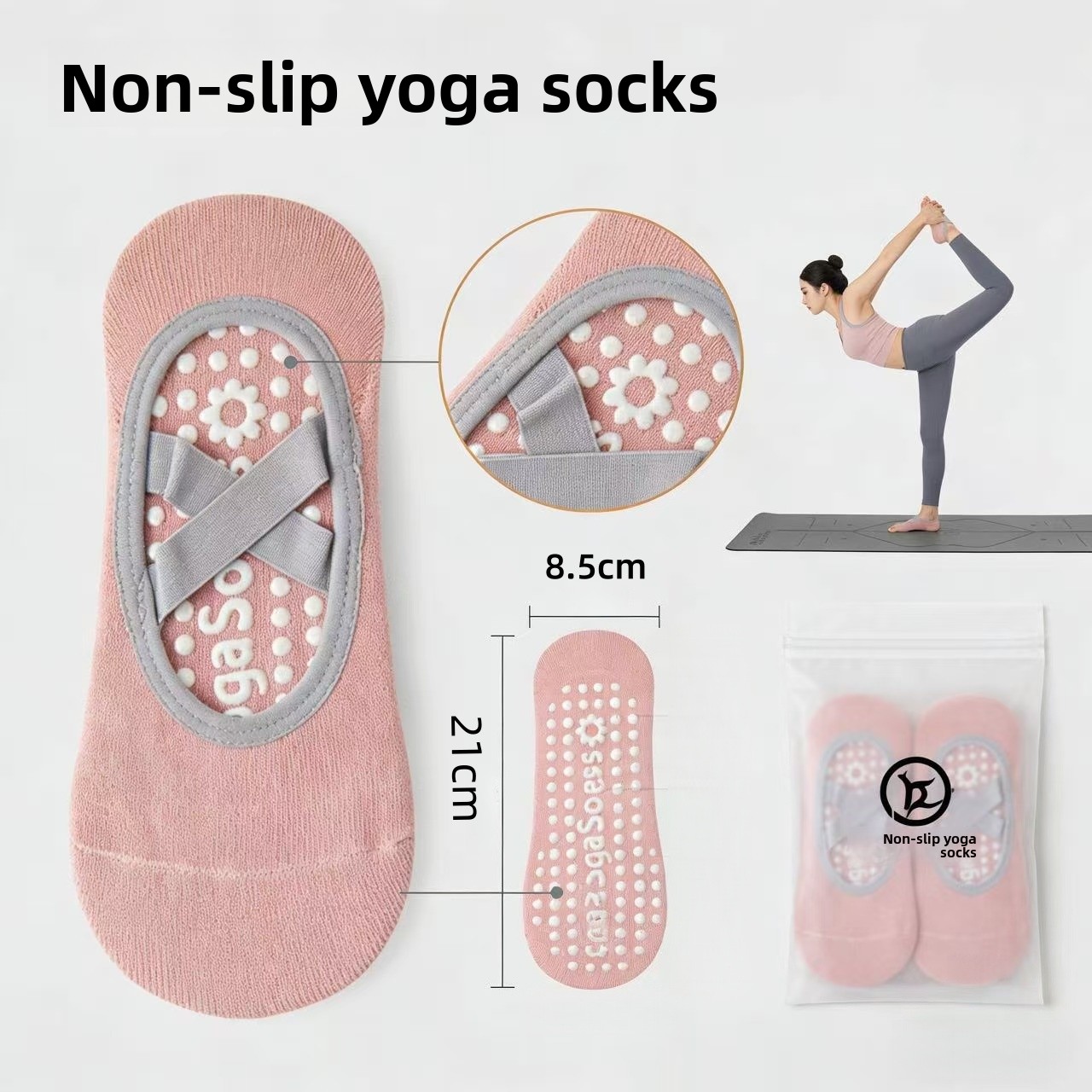 Pilates Yoga Ballet - Женские носки для йоги с силиконовыми