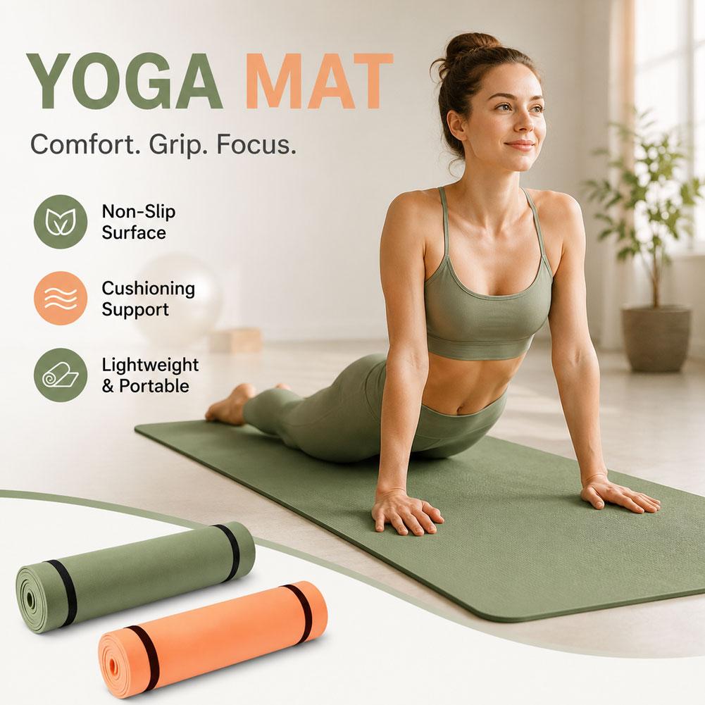 Pilates Yoga Mat Thickness - Толстый коврик для йоги, противоскользящий спортивный